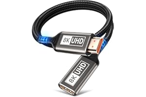 Getrish 8K HDMI Extension Cable, HDMI Extender 3.3FT/1M, HDMI 2.1 Male to Female Adapter Cord Supports 8K@60Hz / 4K@120Hz 48G