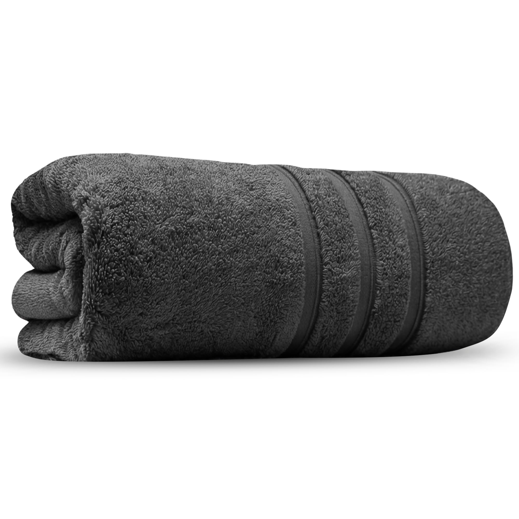 Luxury Bath Sheets Zero Twist Cotton 600 GSM (90 x140cm) Thick & Plush Hotel Quality Large Pool Spa & Hotel Bathroom Bath Towels | Pack Of 1 Charcoal Grey