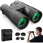15x56 Binoculars for Adults High Powered - Deesoo Easy Focus Binoculars with Clear Low Light Vision, BAK4 Prism Professional Binocular for Bird Watching Travel Hunting Stargazing Gifts for Men (Black)