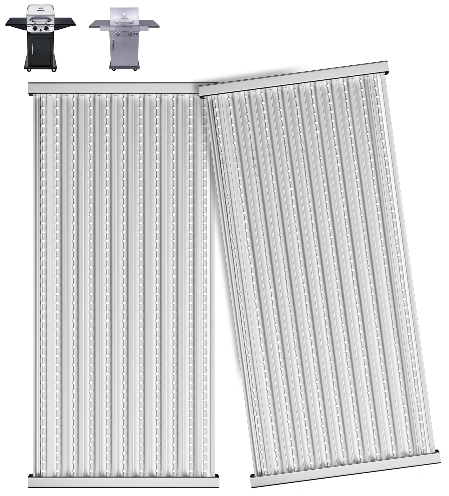 Photo 1 of 463672216 Grill Emitter Plate for CharBroil Performance TRU-Infrared/Amplifire 2 Burner Grill 463655621 463672416, Infrared Grill Grates for Charbroil Replacement Parts G327-1100-W1,Stainless Steel