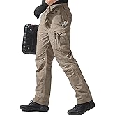 FREE SOLDIER Men's Tactical Pants Water Resistant Ripstop Cargo Work Lightweight EDC Hiking Pants with Multi Pockets