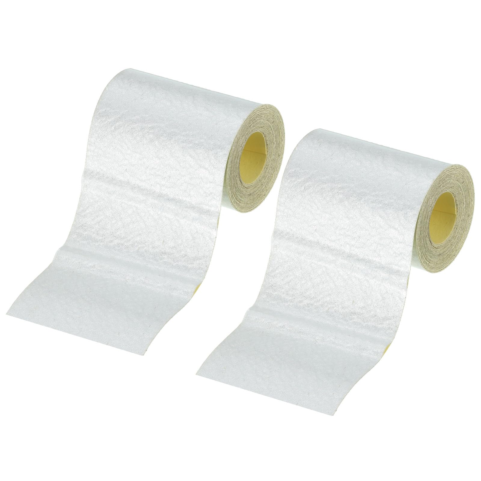 PATIKIL 2 Inch x 10 FT Reflective Tape, 2 Pack High Visibility Waterproof Conspicuity Outdoor Safety Warning Tape for Trailer Truck Car Bike, Silver Tone