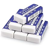 Tamaki Erasers, Large, White, 12 Pack | Erasers for School Office, Art Eraser for Drawing
