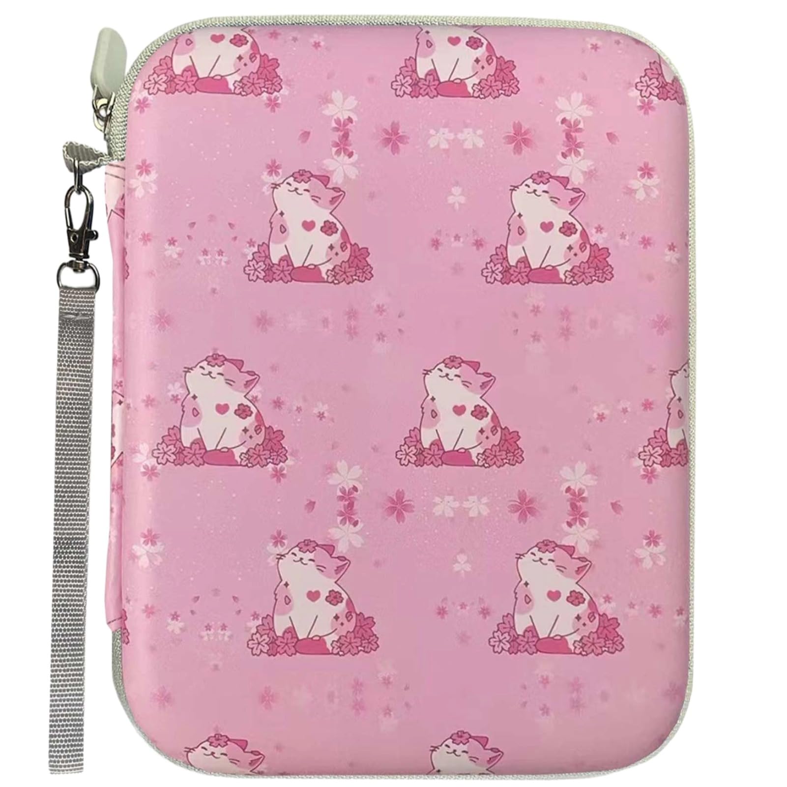 Card Case for Yoto Card Holder Storage Portable Folder with Zipper 80 Pockets Cards Card Binder fit 2.3 * 3.4 inch Mini Audiobook Cards Card Binder Holder with Sleeves for Travel (Pink) — image 1