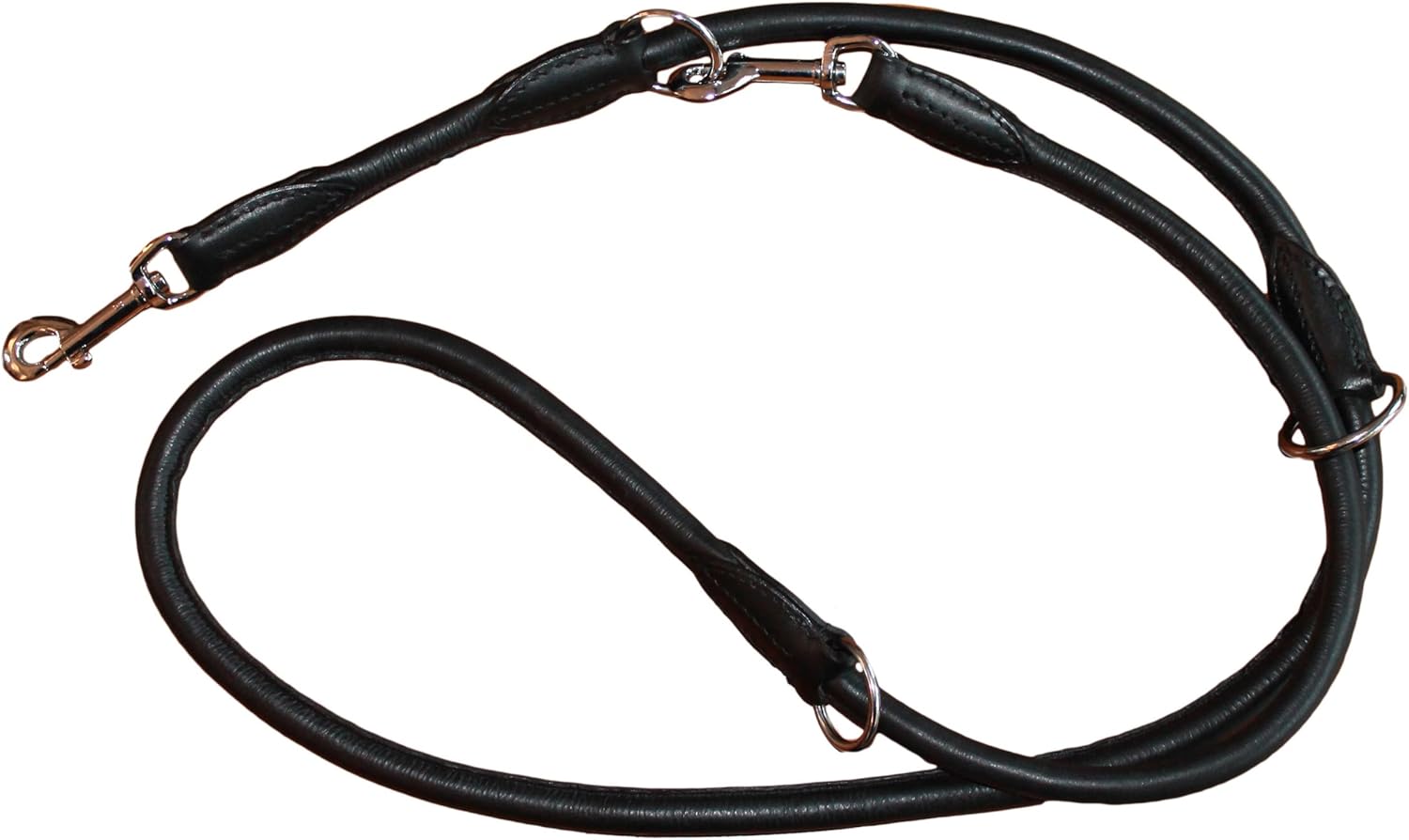 Dogs & Co Rolled Police Leather Training Lead, Wide, Black Amazon.co