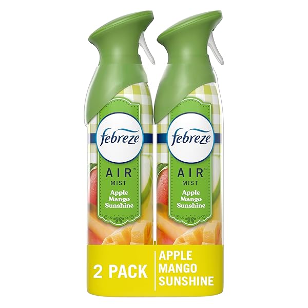 FEBREZE AIR FRESHENER SPRAY, ODOR-FIGHTING ROOM SPRAY, APPLE MANGO SUNSHINE SCENT, 8.8OZ, 2 COUNT