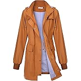 PITINAN Rain Jackets For Women Waterproof Rain Coats with Hood Lightweight Windbreaker Outdoor Womens Raincoats