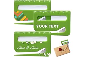 3-100pcs Custom Letter Opener, Bulk Personalized Envelope Slitter with Scale and Magnifying Glass, Customized Picture/Text Sa