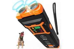 TASDISE 2024New Dog Bark Deterrent Devices, Anti Barking Device for Dogs, Ultrasonic Dog Bark Deterrent, Professional Dog Training Tool with LED Light