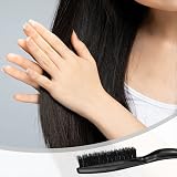 LAMXD 2 Pcs Hair Brush Set Teasing Combing Scalp Massage Straight Curly Black view 5