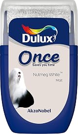 Dulux Once Tester Paint Nutmeg White 30ml Matt Finish