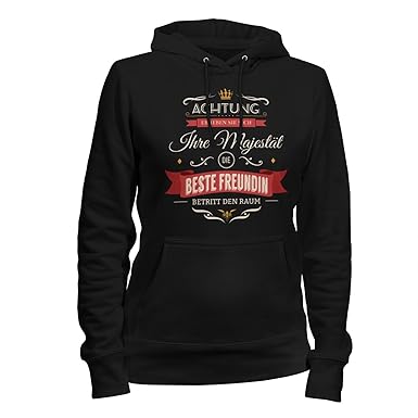 Fashionalarm Damen Kapuzen Pullover Ihre Majestät Die