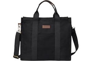 Canvas tote bag,Vaschy Casual Resuable Work Totes for Women Teachers with Zippers Pockets Crossboday Shoulder Bag Purse