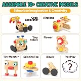 Lehoo Castle Wooden Robot Kids Tool Set Montessori Educational Toy 2 3 4 view 4