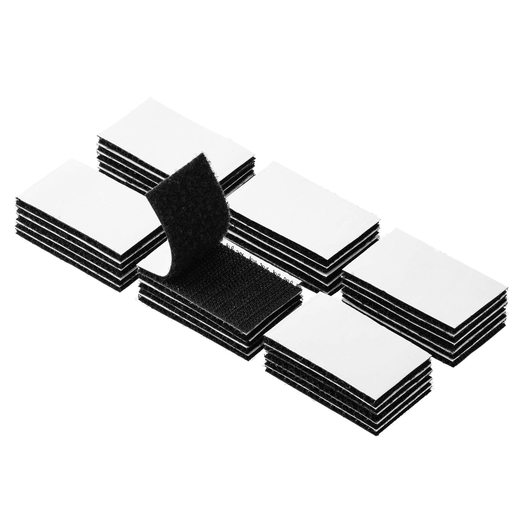 BRAVESHINE [18 Pack] Super Heavy Duty Sticky Pads Stick on Self Adhesive, Nail Free Picture Hanging Strips Heavy Duty for Walls and Floor,Door,Plastics,Glasses,Metals（30X50mm,Black