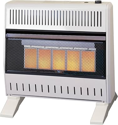 ProCom Heating Liquid Propane Ventless Infrared Plaque Heater With Base Feet - 25,000 BTU, T-Stat Control - Model# ML250TPA-B