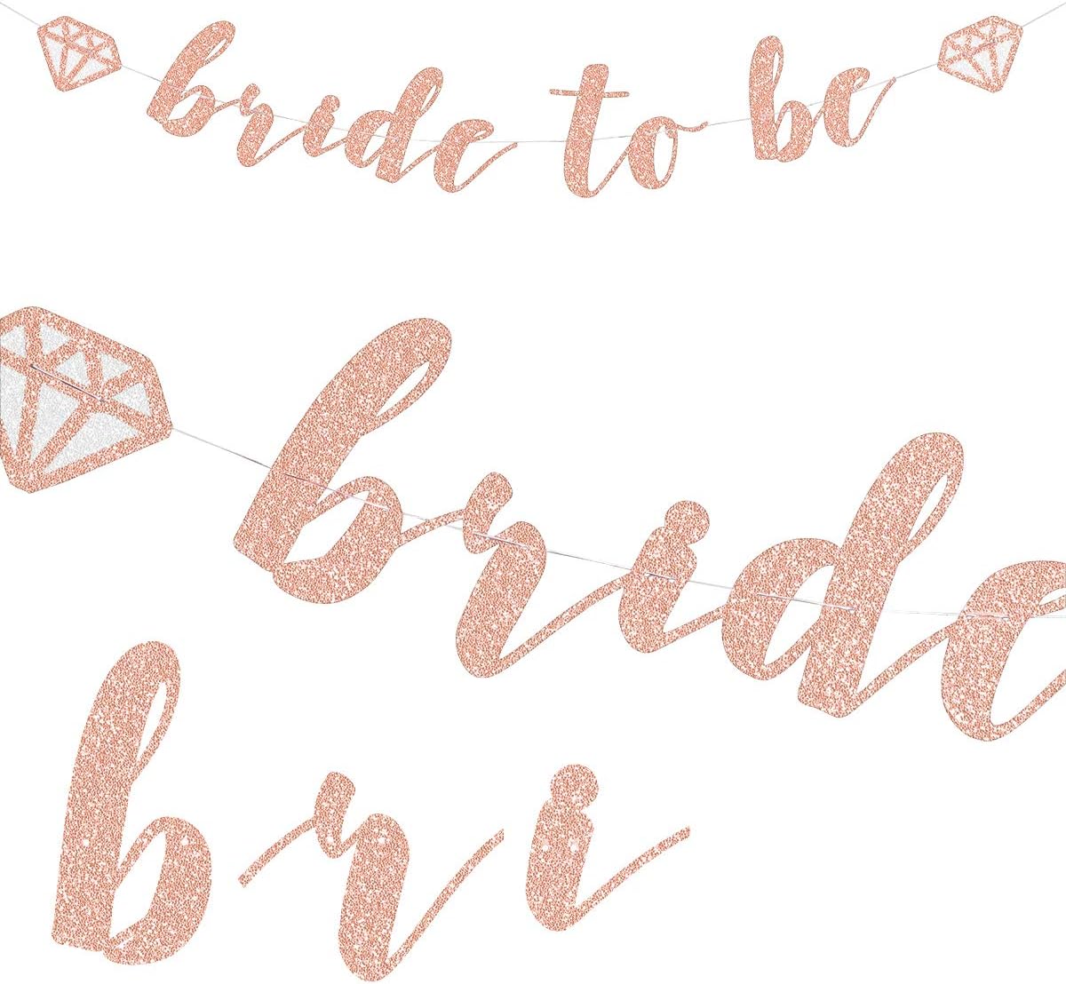xo, Fetti Rose Gold Pink Bachelorette Party Decorations Kit - Bridal Shower Supplies | Bride to Be Sash, Rhinestone Tiara, Pre-Strung Banner, Veil + Bride Tribe Tattoos: Home & Kitchen