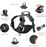 HEELE Dog Harness Medium No Pull Reflective Front Back Leash Rings view 2