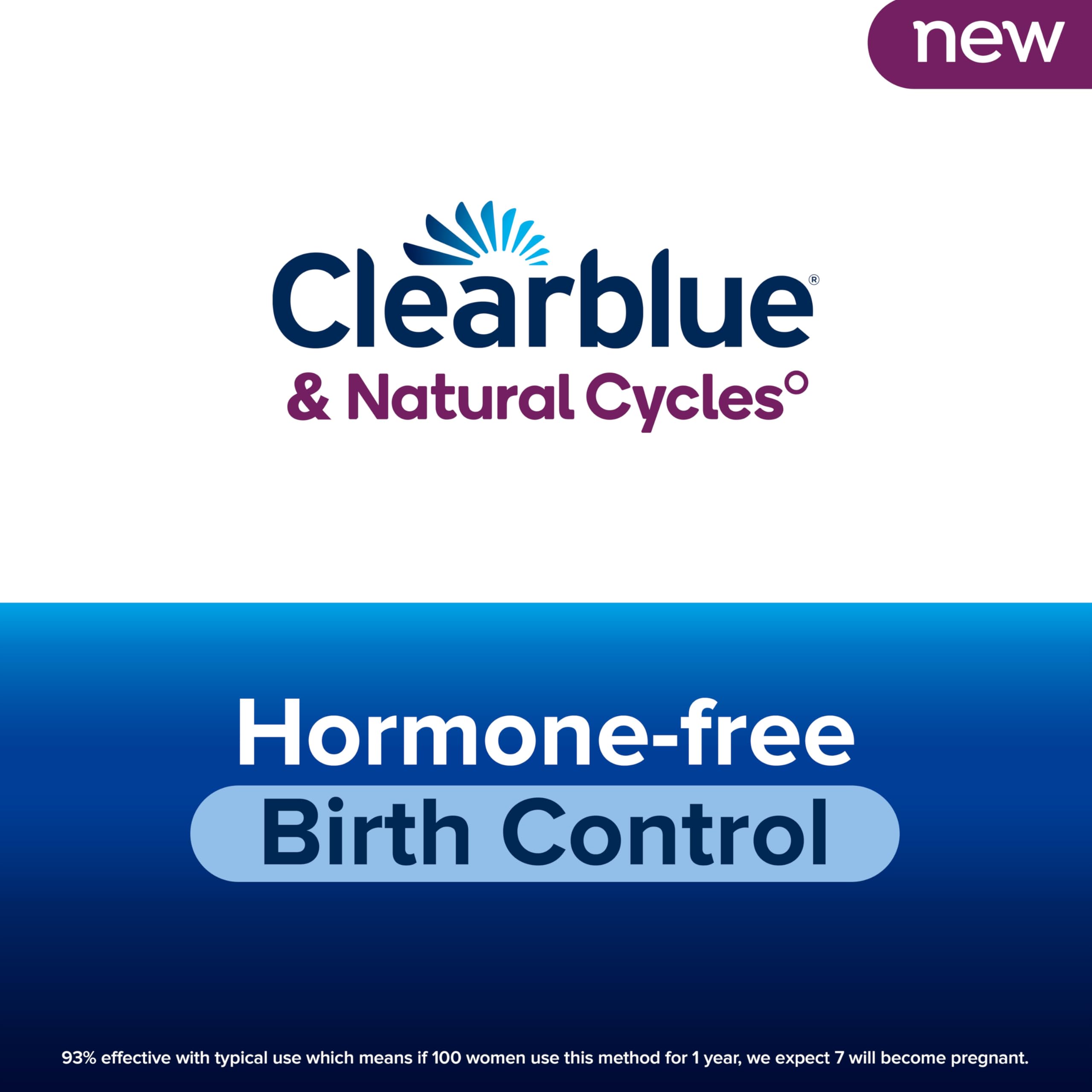 Clearblue & Natural Cycles Hormone-Free Birth Control Kit Starter Pack, 3 Month Subscription to The Natural Cycles app, 15 Digital Ovulation Tests, 1 Digital Basal Thermometer