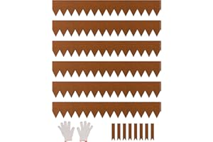 VEVOR Steel Landscape Edging, 6 Packs 40 x 6 in Weather-Resistant & Pre-Rust Metal Landscape Edging, Bendable Garden Edging B