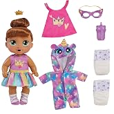 Baby Alive Super BFF Sophia Sparkle Brown Hair Dress Up Baby Doll Playset, 11 Inches, Toys for 3 Year Old Girls &amp; Boys &amp; Up (Amazon Exclusive)