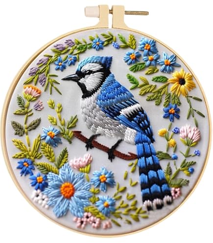 Kit Broderie Vintage Janlynn • Variété Florale #04-2 • Fleurs Oiseaux • Neuf • USA