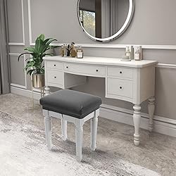 BUYUE Luxury Vanity Bench Stool Cover, (15"- 20") L