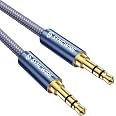 SYNCWIRE 3.5mm Nylon Braided Aux Cord (3.3ft/1m,Hi-Fi Sound), Auxiliary Input Male to Male Audio Cable for Headphones, Car, H