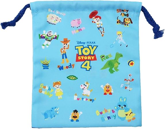 Amazon トイストーリー4 巾着袋 マチ付き きんちゃくポーチ 年新入学 ディズニー バッグ 財布 おもちゃ