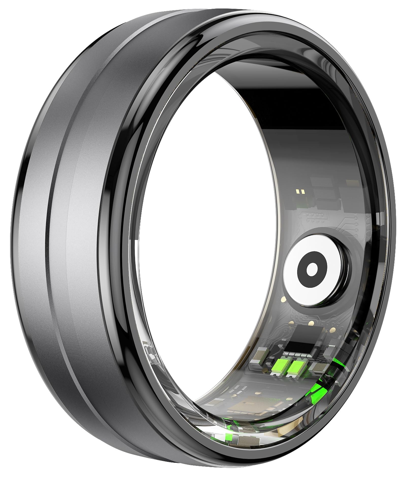 findtime Smart Ring for Men Ladies Smart Ring for Women Fitness Ring Fitness Tracker Waterproof Blood Oxygen Sleep Heart Rate Monitor Pedometer Step Counter ios Android Phones (Black, Q/2.24in)