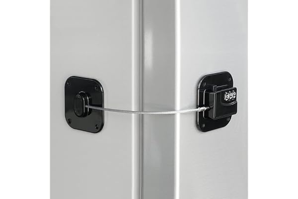 Refrigerator Lock, Heavy Duty Fridge Lock, Combination Lock for Refrigerator Cabinets, Drawers, Safety Lock, Easy Install No