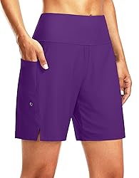Women's 7" Long Swim Board Shorts High Waisted