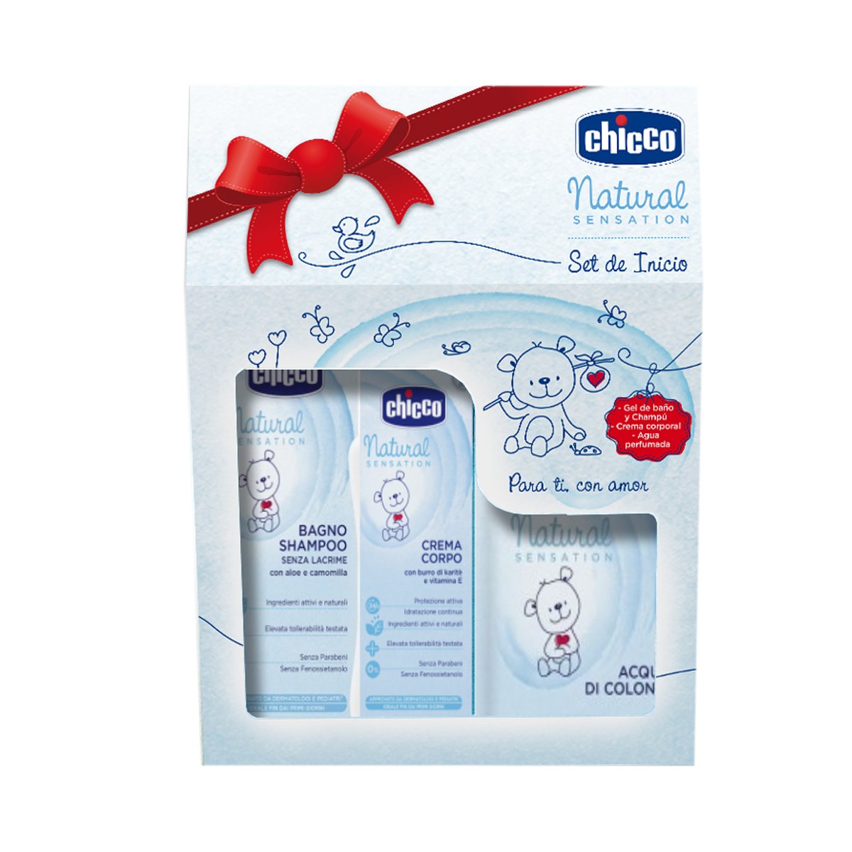 Chicco Natural Sensation Set de inicio: gel champú y agua perfumada
