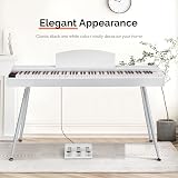 Bonnlo Glarry 88 Weighted Keyboard Piano with Stand Headphones 3-Pedal USB MIDI view 4