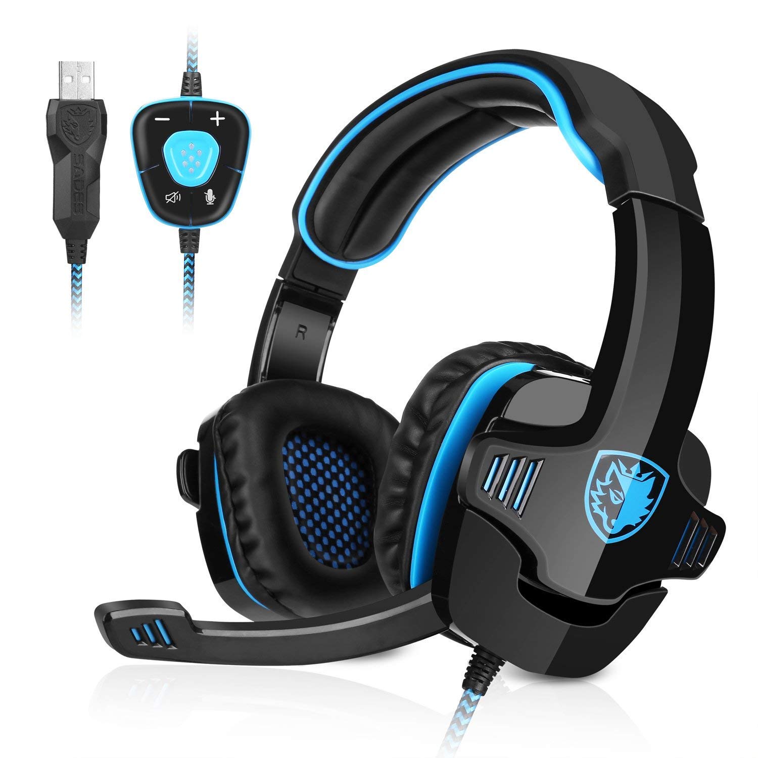 GHB Sades Auriculares Gaming Cascos con Microfono SA-901 Sonido ...