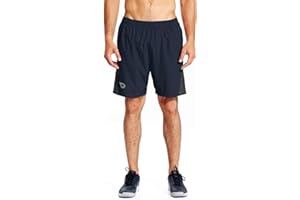 BALEAF Men's 7" Running Shorts with Mesh Liner Zipper Pocket for Athletic Workout Gym