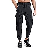 Libin Men's Lightweight Joggers Quick Dry Cargo Hiking Pants Track Running Workout Athletic Travel Casual Outdoor