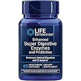 Life Extension Enhanced Super Digestive Enzymes and Probiotics – B. coagulans Probiotic, 10 Digestive Enzymes – Supports Digestion, Comfort & GI Balance – Non-GMO, Vegetarian – 60 Capsules