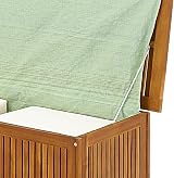 CASARIA Wooden Garden Storage Box with Lid 115cm Acacia Outdoor 205L view 8