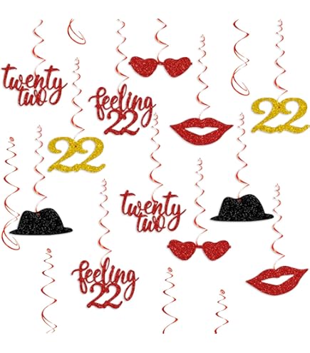 Écharpe « I'm Feeling 22 », Or Rose Pour 22e Anniversaire – Cheer To Funny 22 Fournitures De Fête – 22 Cadeaux D'anniversaire