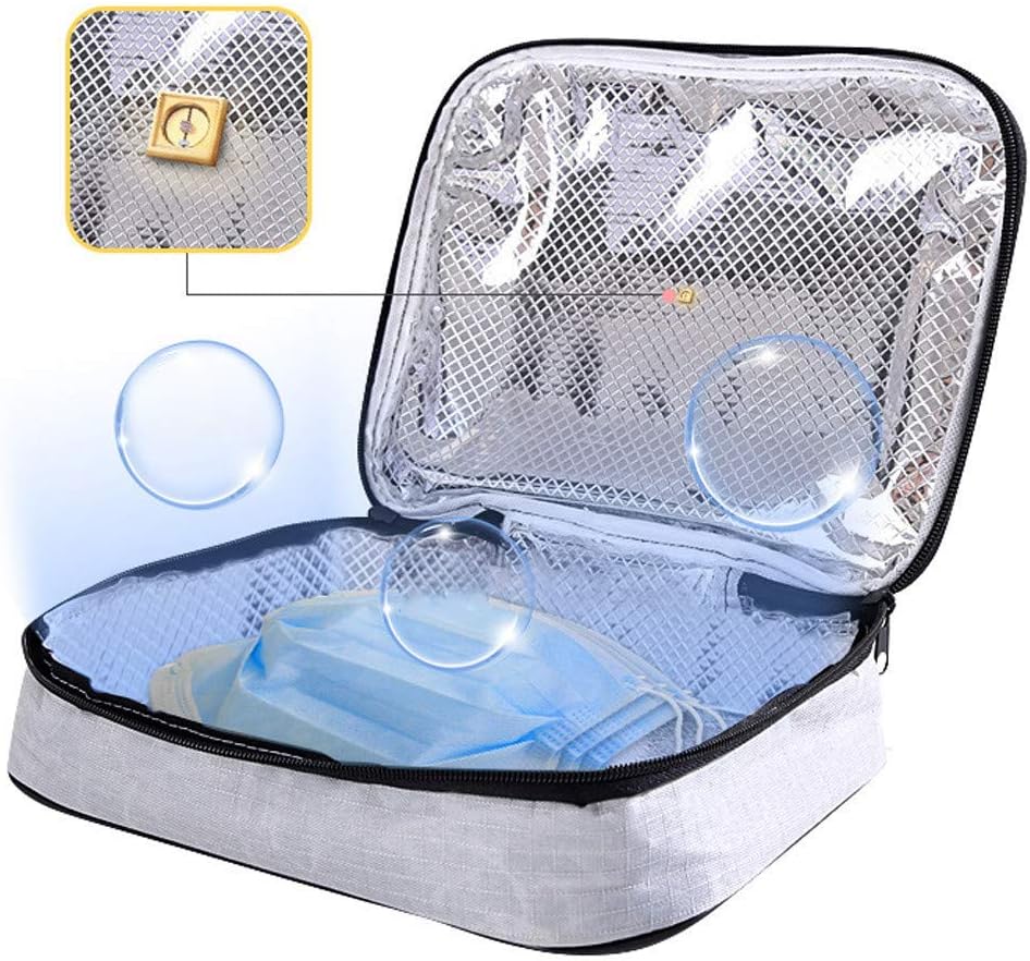 Yunjin UV Sterilizer Bag, Portable USB Rechargeable LED UV Disinfection Bag for Mask/Baby Bottle/Underwear/Toothbrush/Beauty Tools/Jewelry Kills 99.9% of Harmful Substance in 10 min (2)