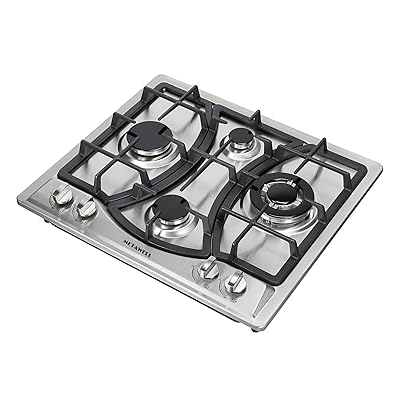 METAWELL 23" 4-Burner Stainless Steel Stove, NG/LPG