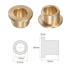 HARFINGTON 2pcs Flange Bearing Sleeve 15mm Bore