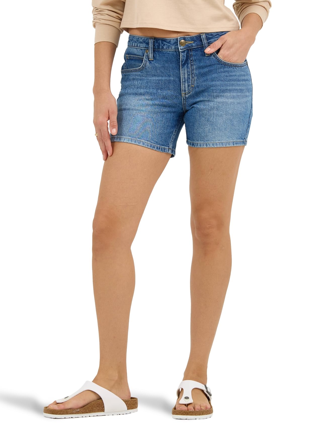 Lee Women’s Legendary 5″ Denim Short, Manifested, 2