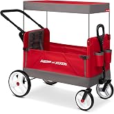 Radio Flyer Wagon for Kids, Baby Stroller, Outside Toys for Toddlers 1-3, Rolling Cart, Beach Cart with Wheels, Convertible Stroller Wagon for Kids Ages 1+ Years, Red