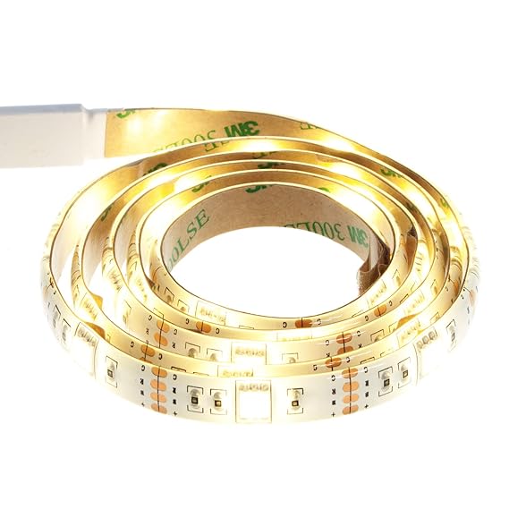 Smartfox LED Strip Leuchtstreifen Lichtband Leuchte Deko 50cm batteriebetrieben selbstklebend in warmweiß