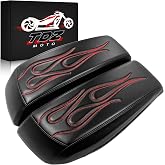 TDZ MOTO Saddlebag Lid Covers for Harley 2024-Up Standard, Road King, Road Glide, Street Glide, and Ultra Models, Red