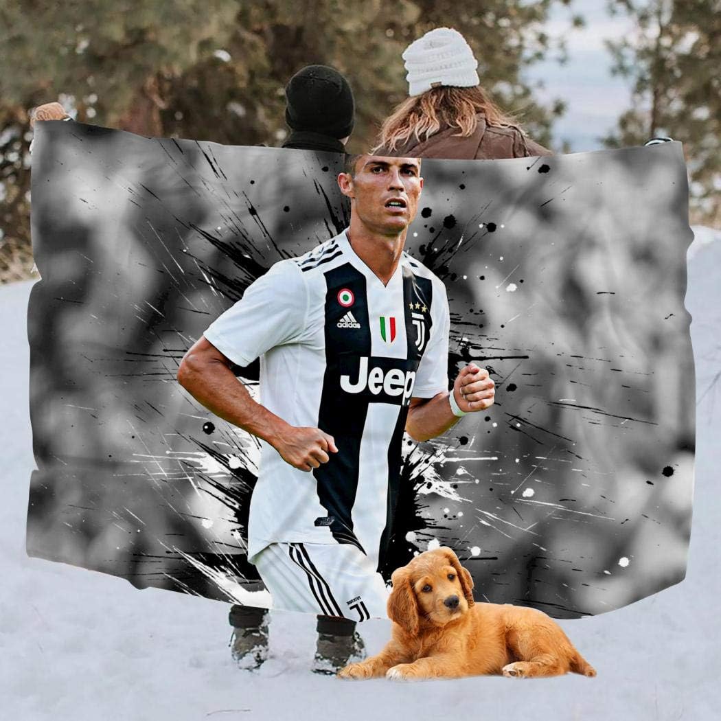 Caoamz Cristiano Ronaldo CR7 3D Blanket Comfortable Blankets Throw for Car,Living Room,Sofa or Bedroom