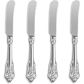 KEAWELL Gorgeous 4-Piece 6.9-Inch 18/10 Stainless Steel Butter Spreader Set | Butter Knives &amp; Spreaders; Rounded Blades; Ideal for Butter, Jam &amp; Soft Cheese; Brilliant Mirror Finish; Dishwasher Safe