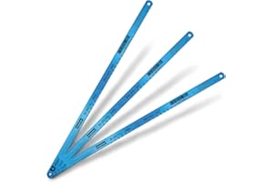 GRAFF Bi-Metal Molybdenum Hacksaw Blades 12 Inch for Metal and Steel Cutting 24 tpi - Handsaw Blades Replacement HSS